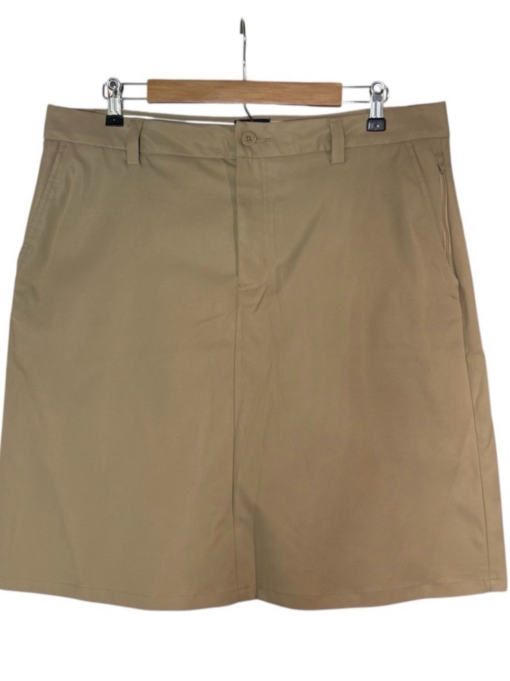 Lands' End Active Chino Skort Top of The Knee Size 16 Khaki Oeko Tex Athleisure